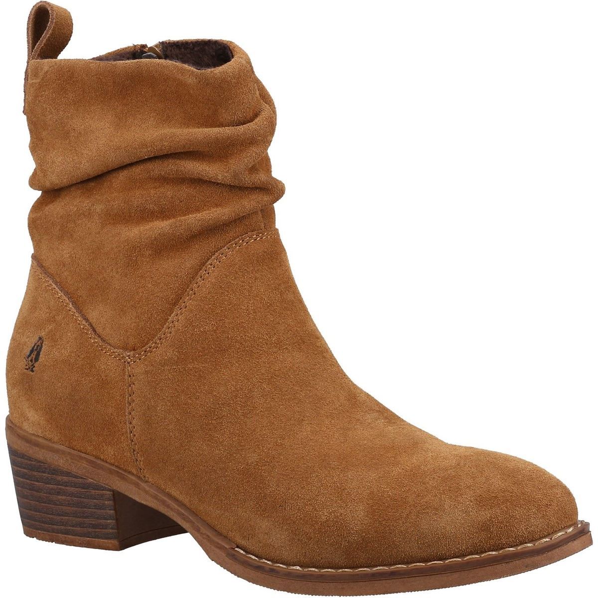 Raffstiefelette aus Wildleder