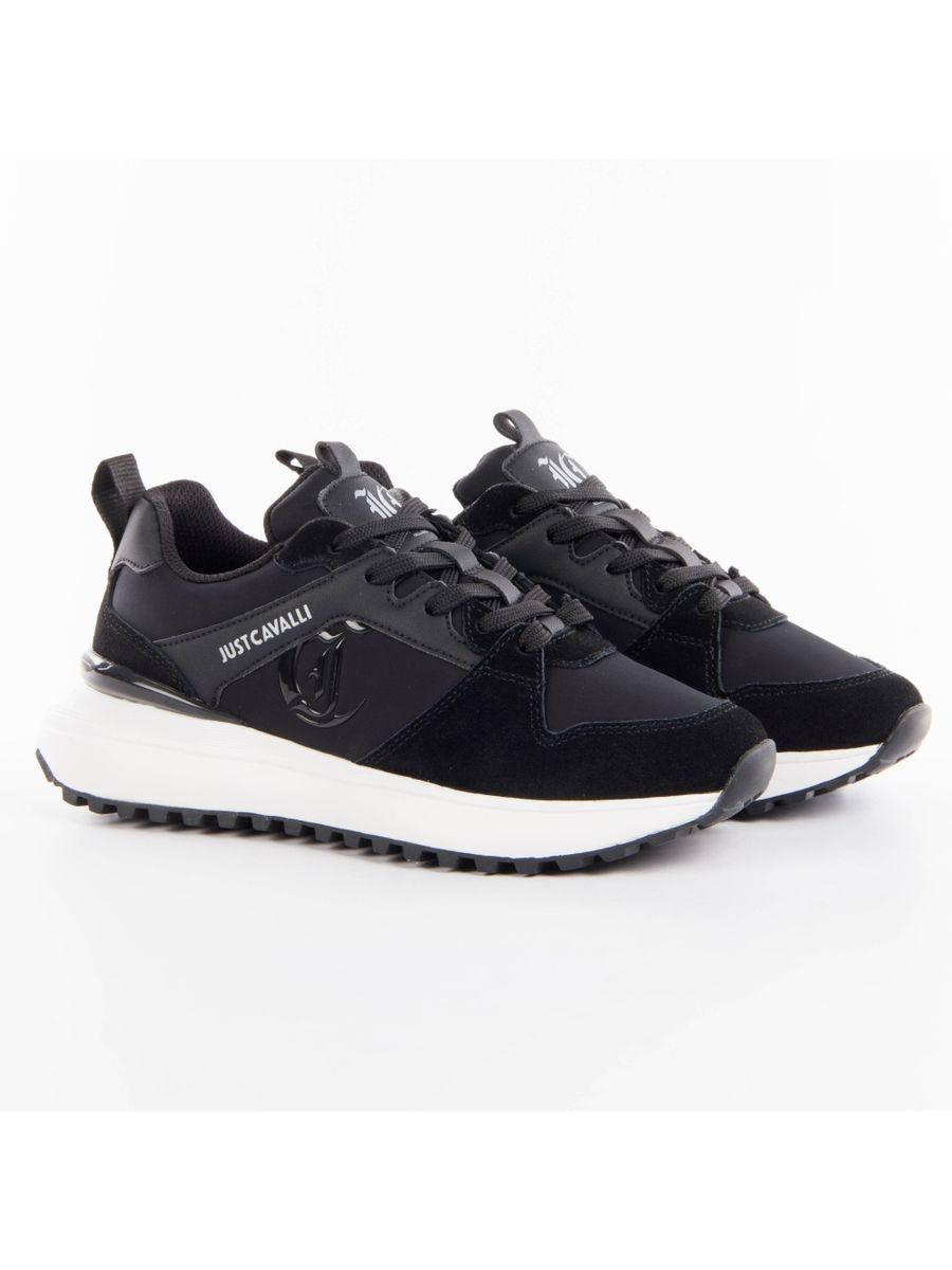 Chunky Leder-Sneaker mit Logo-Details