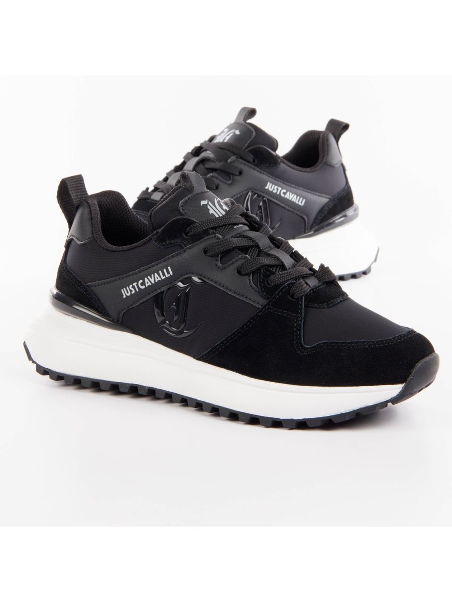 Chunky Leder-Sneaker mit Logo-Details