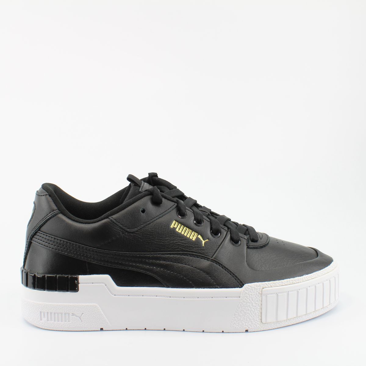 Chunky Leder-Sneaker mit Plateau