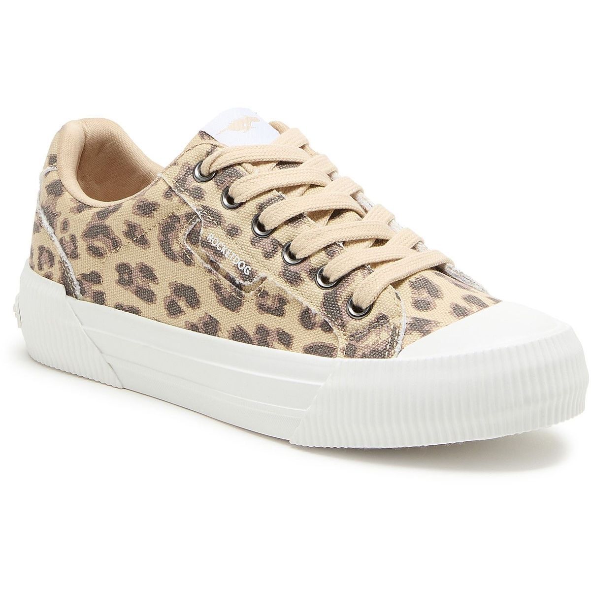 Canvas-Sneaker mit Leopardenmuster