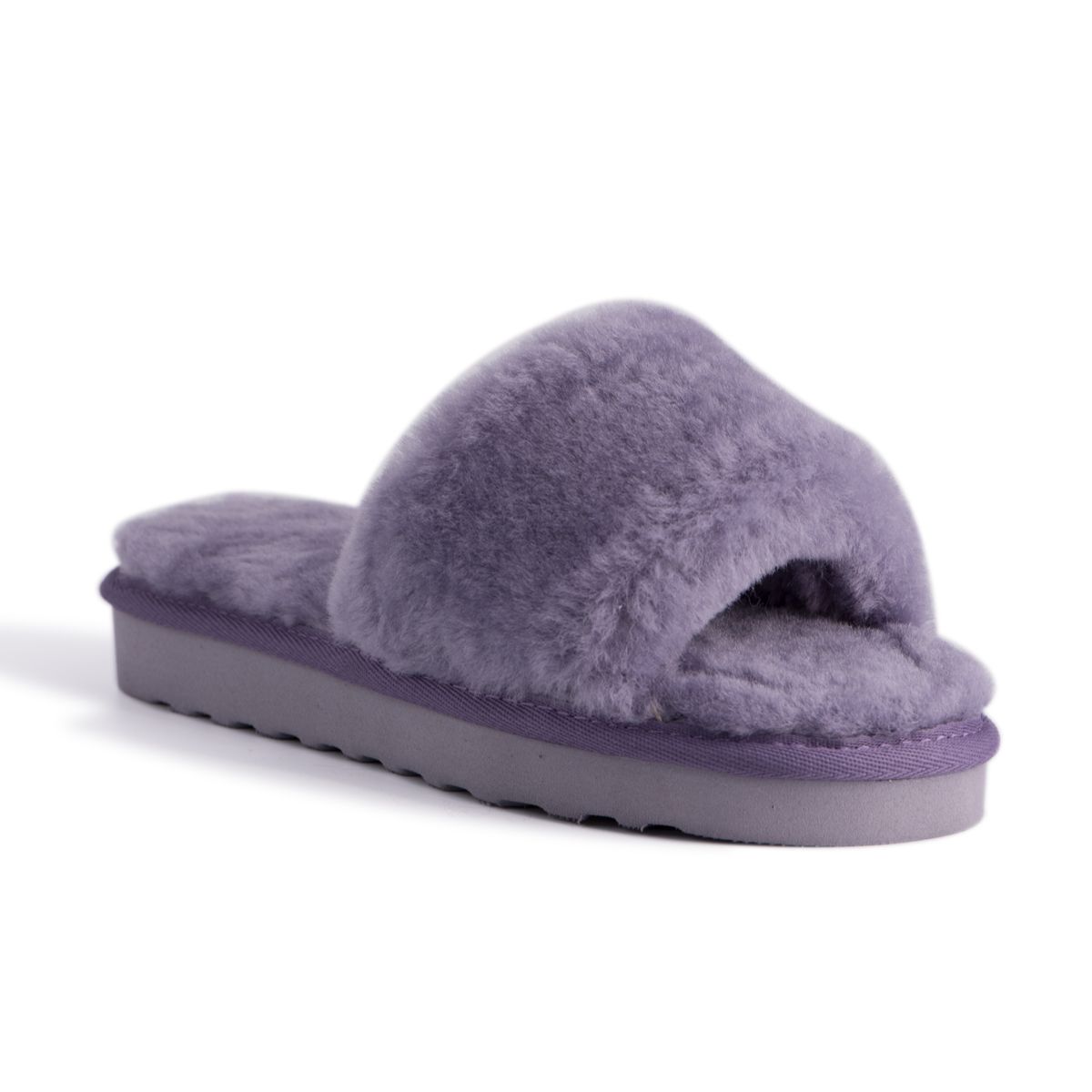 Flauschige Schafsfell-Slide-Hausschuhe