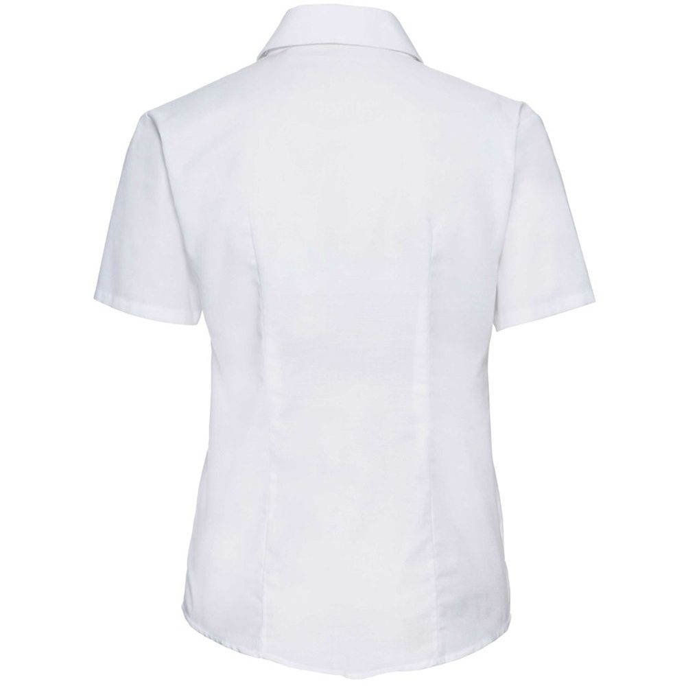 Kurzärmelige taillierte Oxford-Bluse