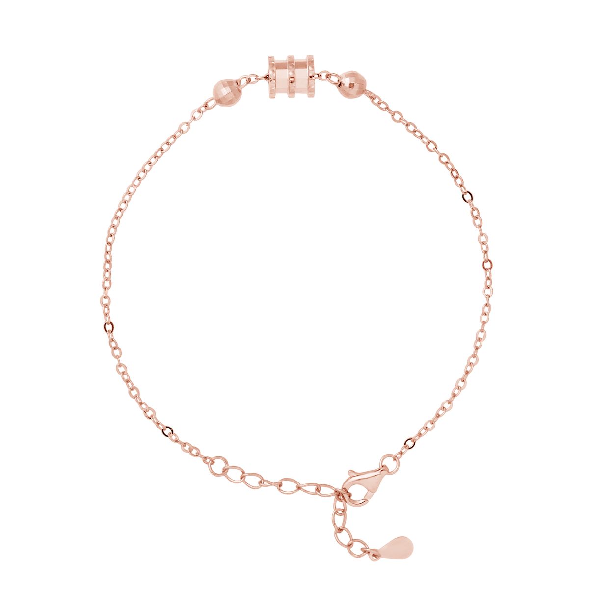 Doppelreihiges Stern-Armband aus Rotgold