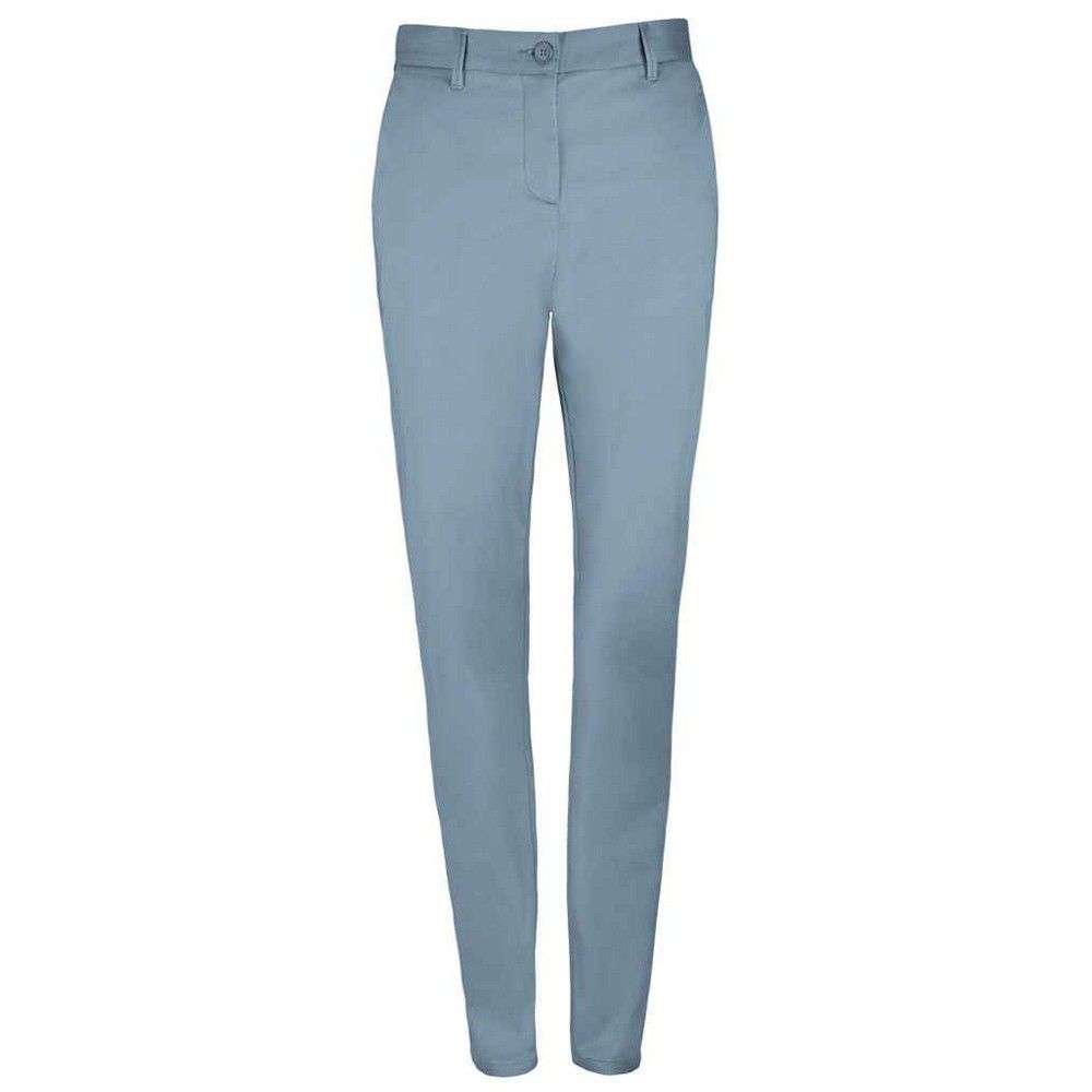 Schmal geschnittene Baumwoll-Stretch-Chino