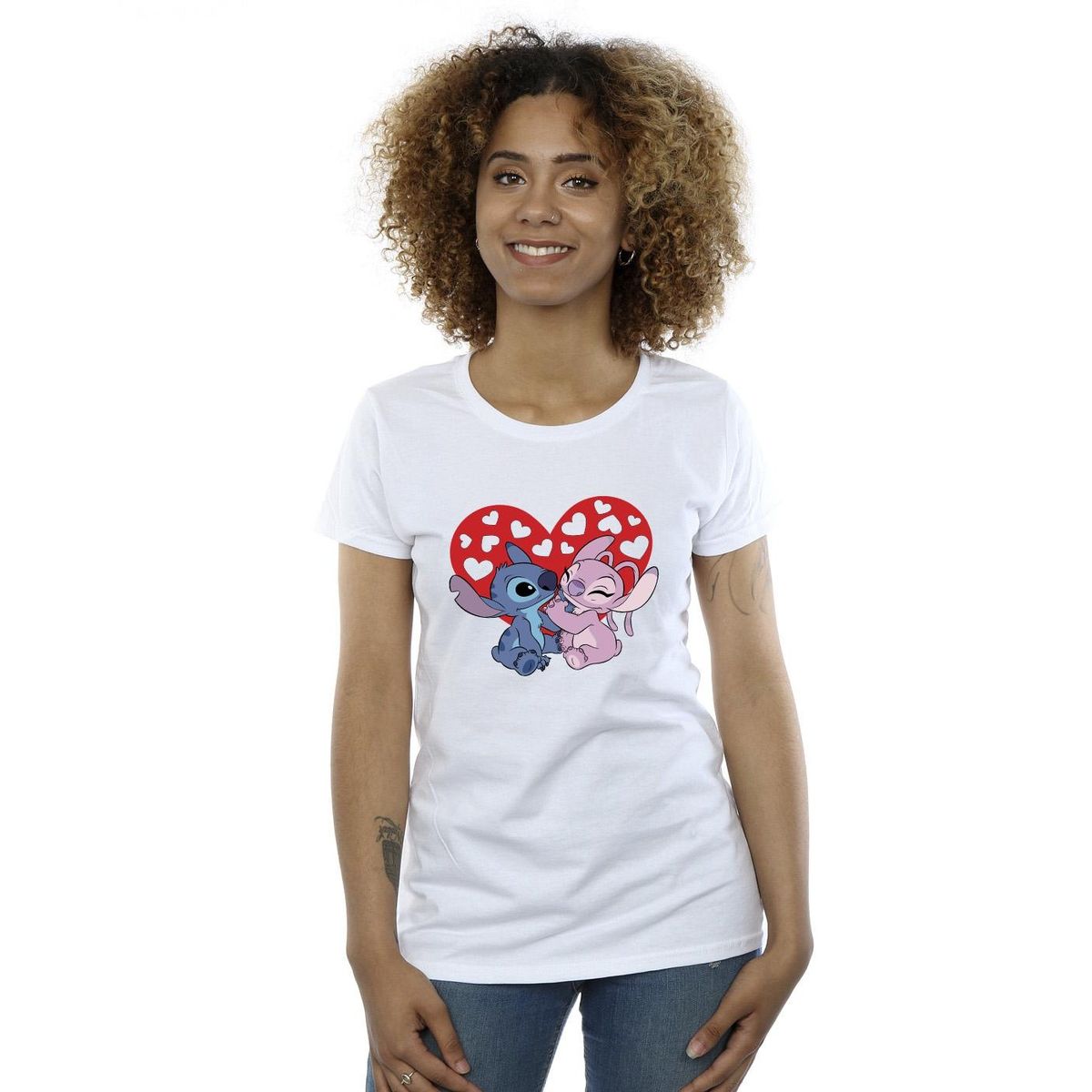 Stitch und Angel Grafik-T-Shirt