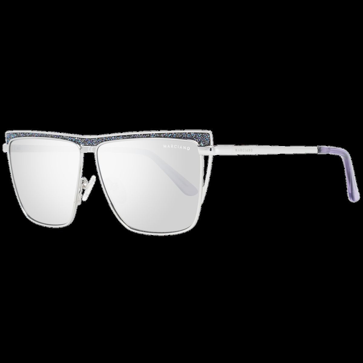 Trapez-Sonnenbrille mit Glitzer-Details