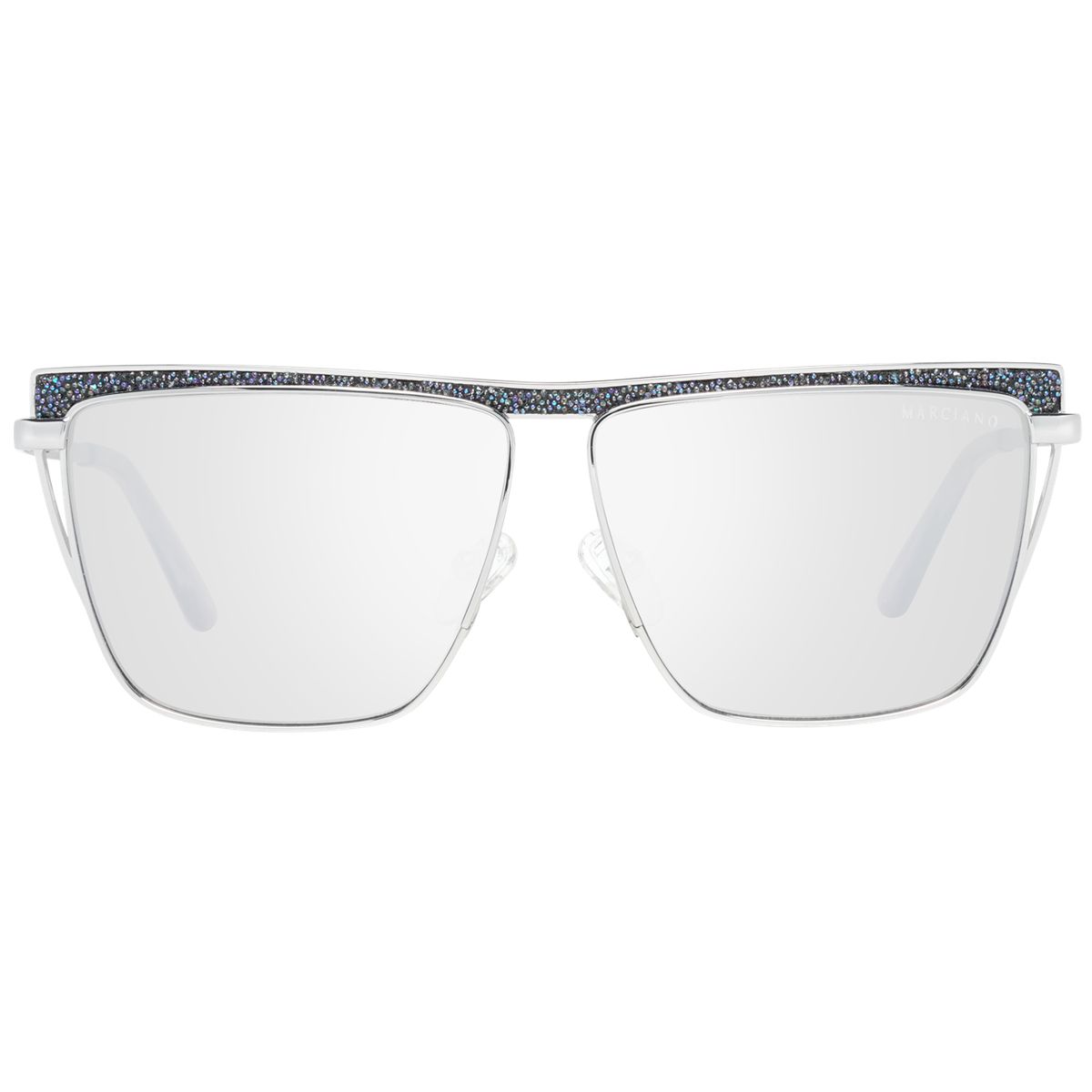 Trapez-Sonnenbrille mit Glitzer-Details
