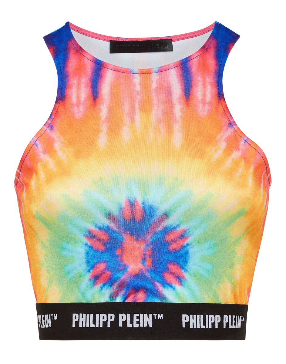Farbenfrohes Tie-Dye Crop Top