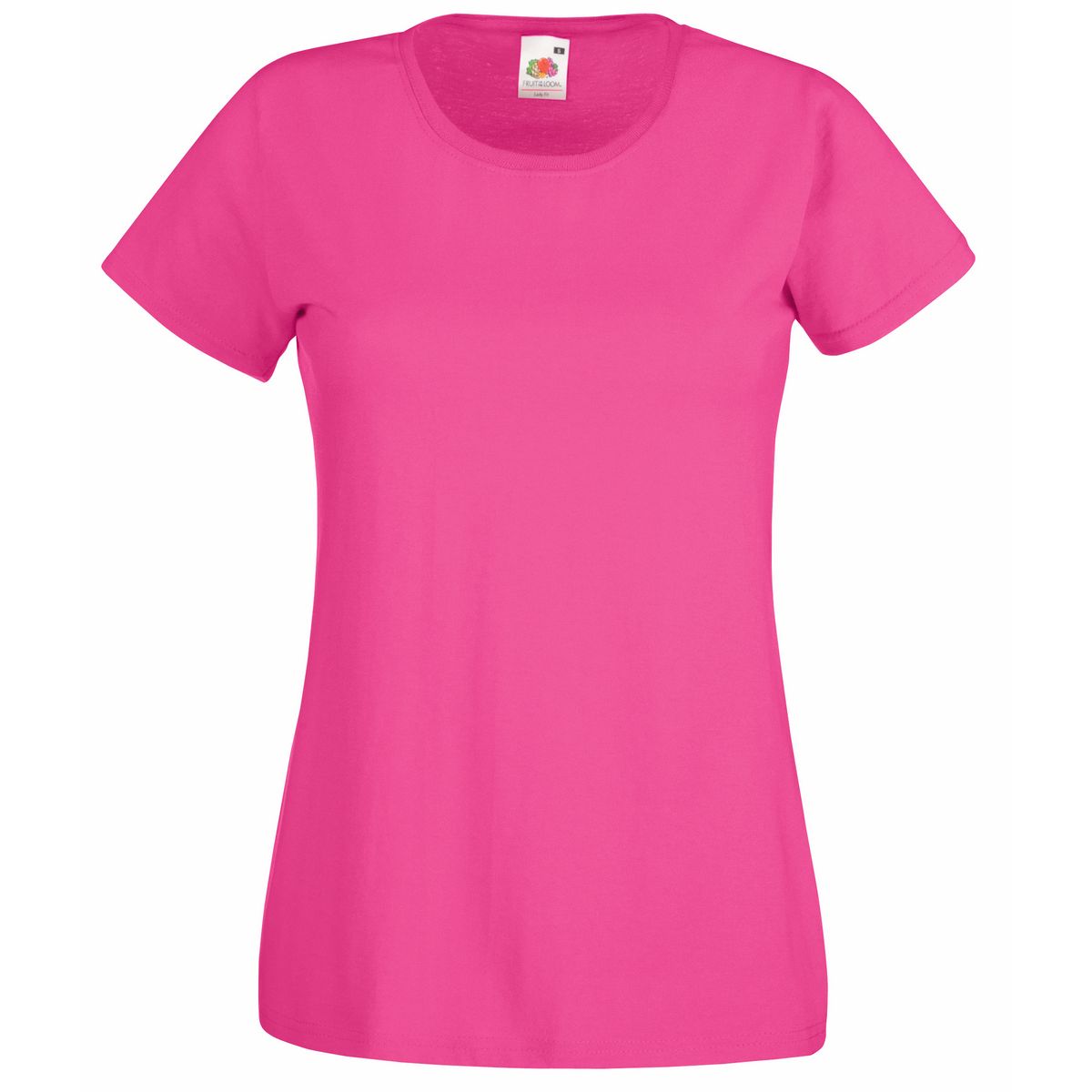 Tailliertes Baumwoll-T-Shirt mit Rundhalsausschnitt