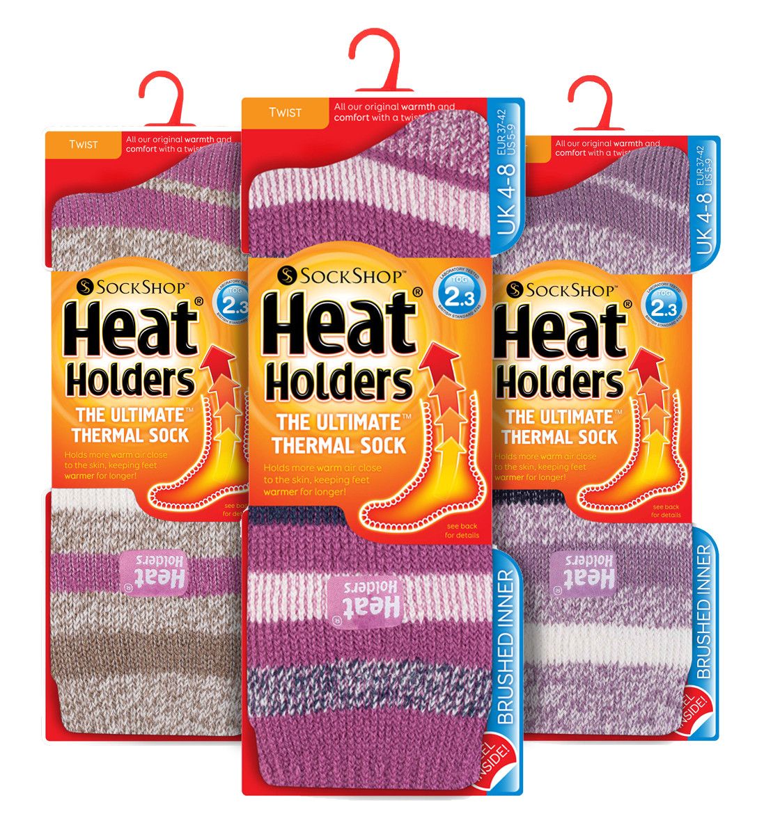 Dick gefütterte Blockstreifen Thermosocken