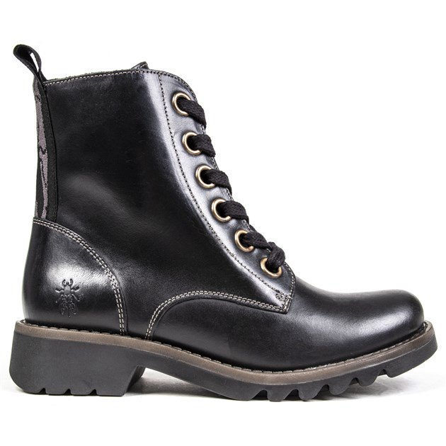 Schnürstiefel aus Glattleder