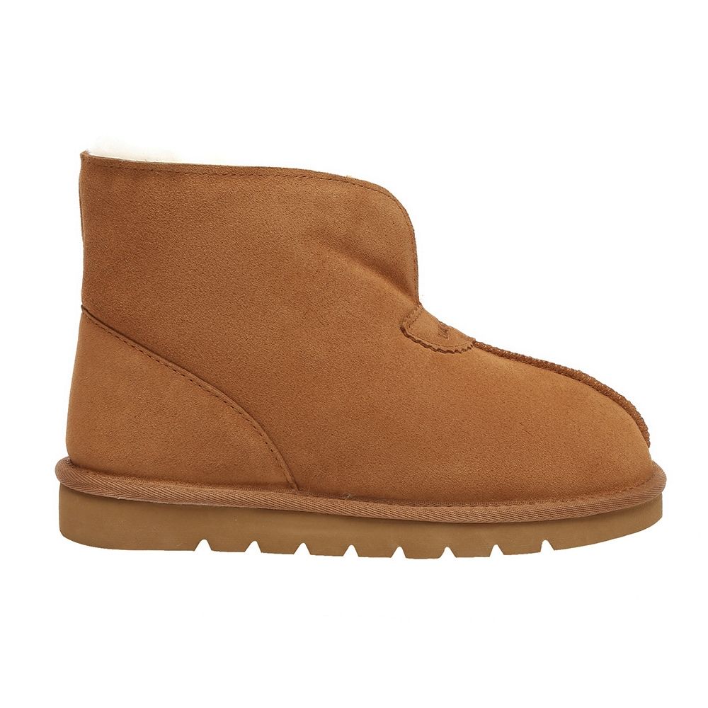 Flauschiger Ankle-Hausschuh mit Schaffellfutter