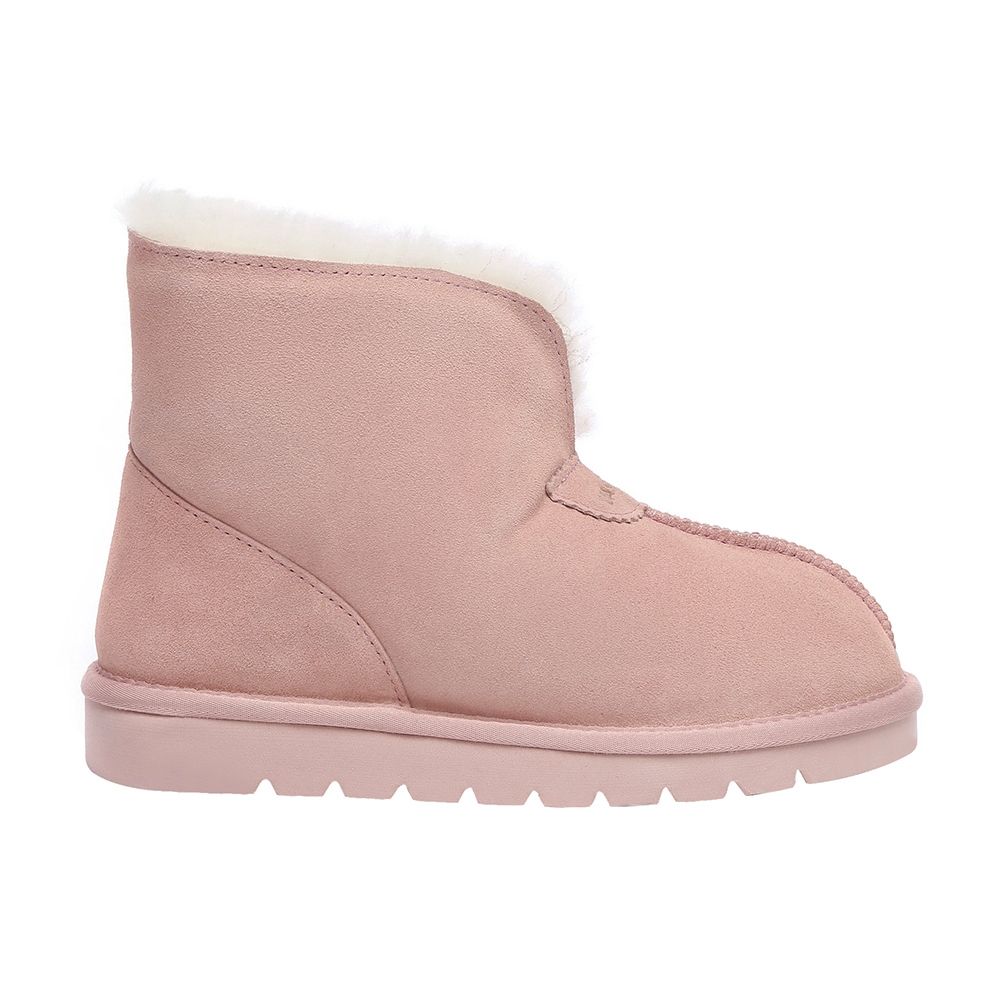 Flauschiger Ankle-Hausschuh mit Schaffellfutter