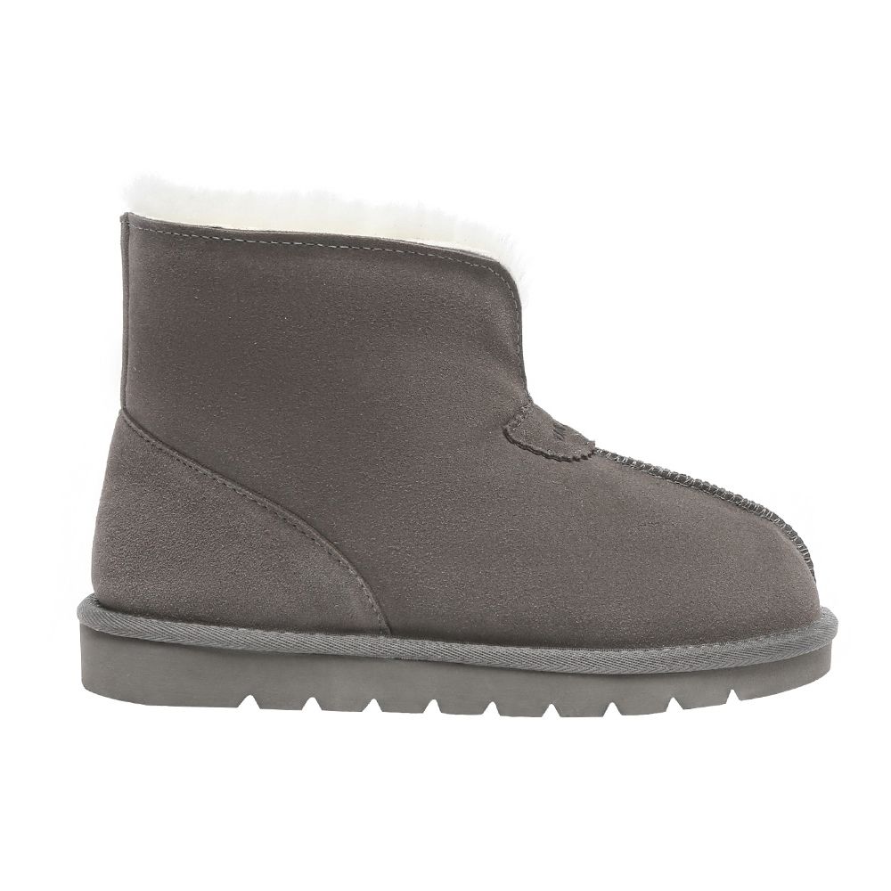 Flauschiger Ankle-Hausschuh mit Schaffellfutter