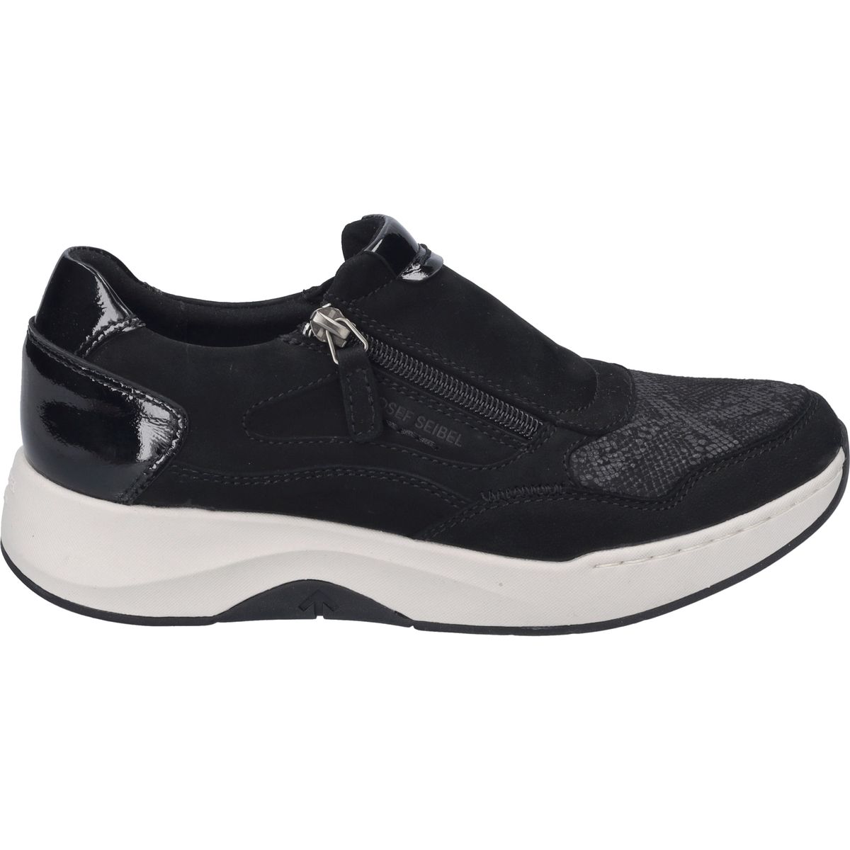 Materialmix Slip-On Sneaker mit Reißverschluss