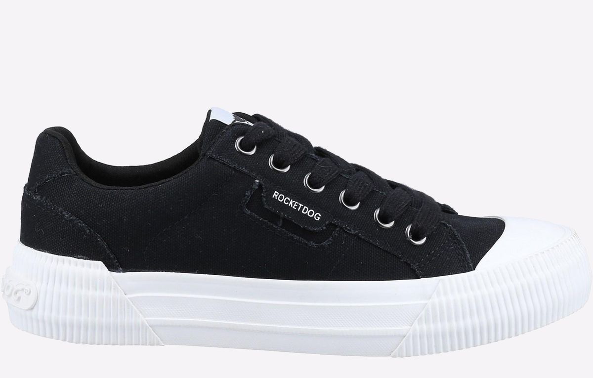 Canvas Plateau-Sneaker mit offenen Kanten