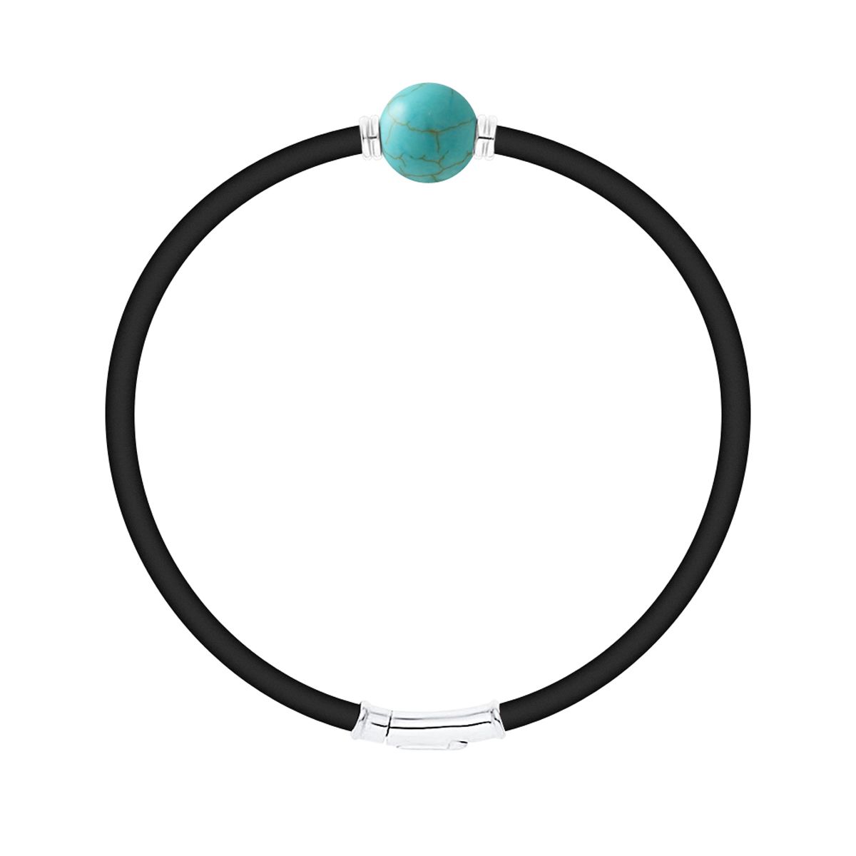 Minimalistisches Neopren-Armband mit Türkis