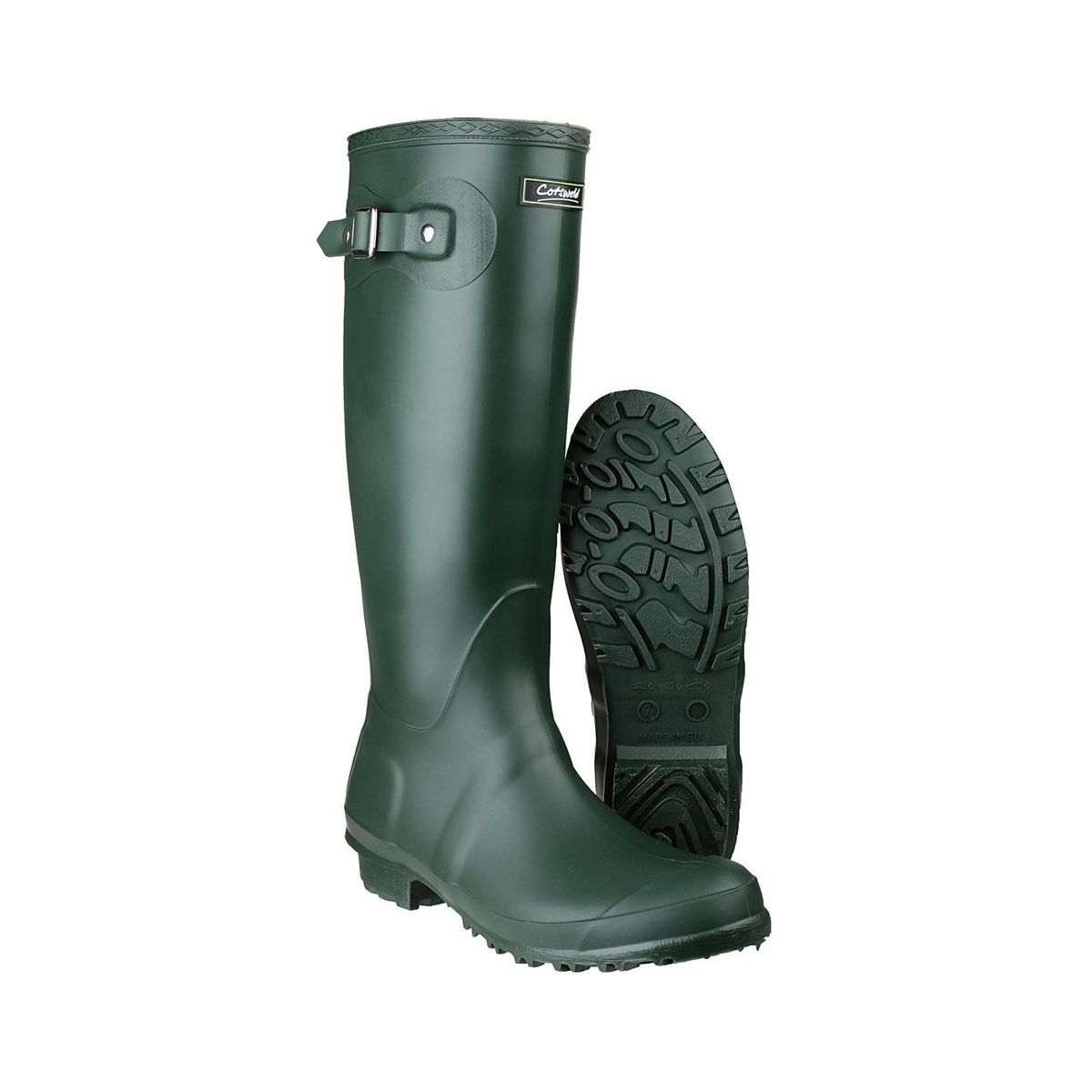 Hohe Regenstiefel mit Schnallendetail