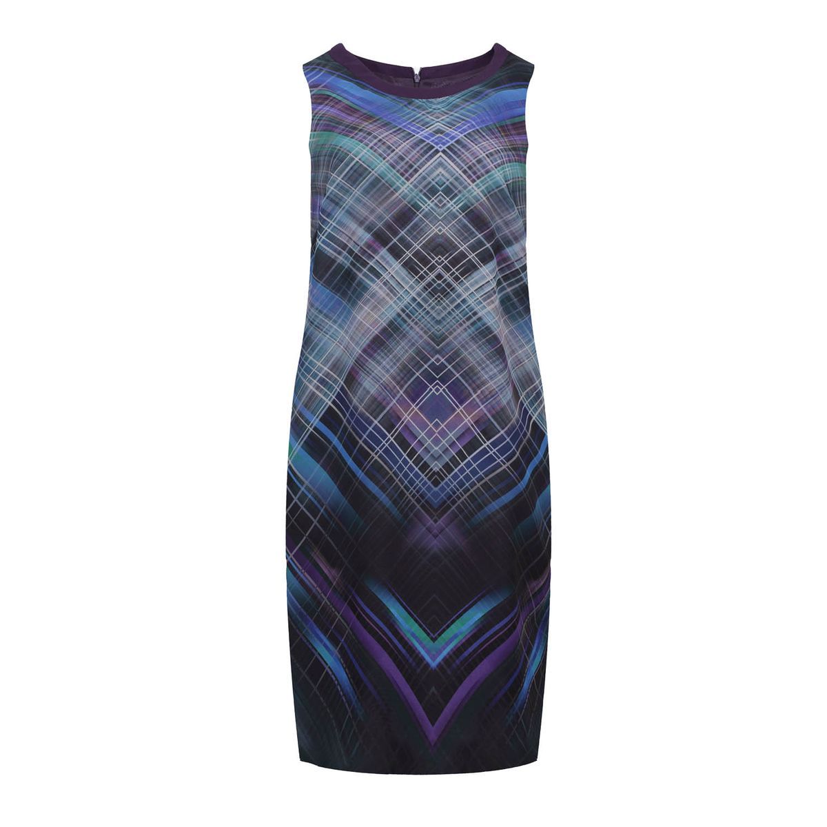 Ärmelloses Voile-Kleid mit geometrischem Print
