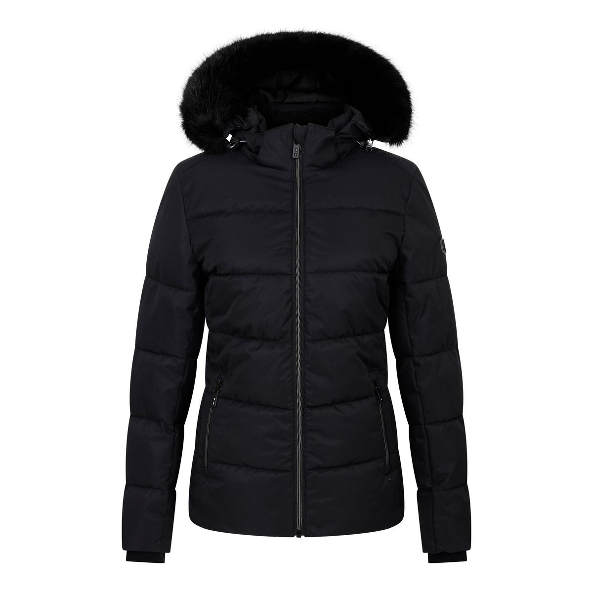 Isolierte Puffer-Skijacke mit Kapuze