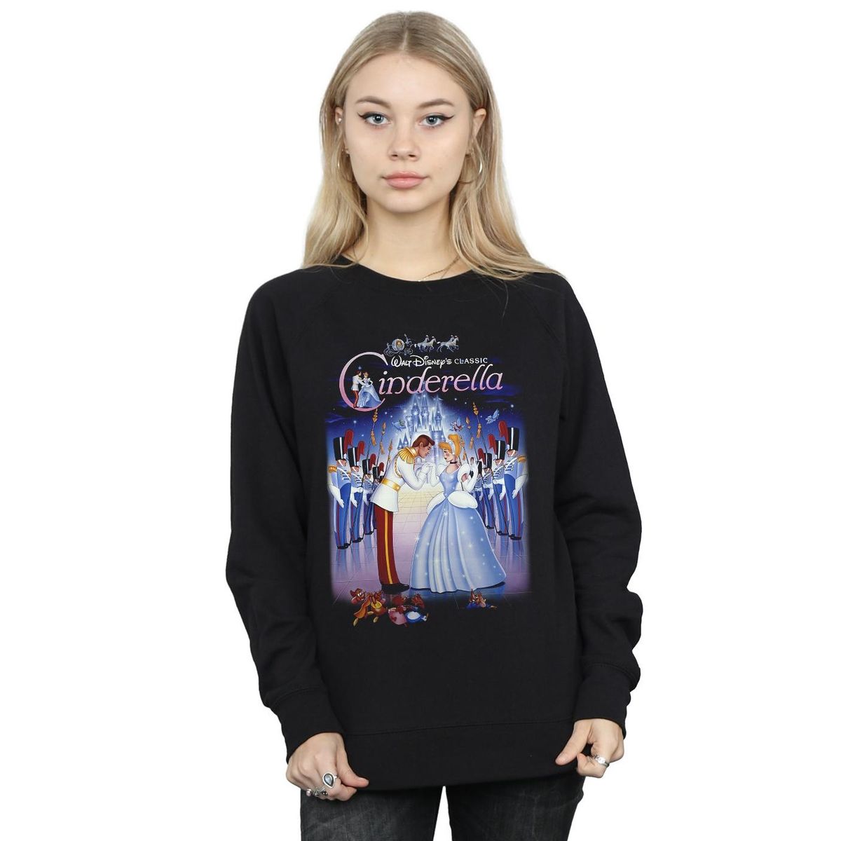 Sweatshirt mit Cinderella-Filmplakat-Druck