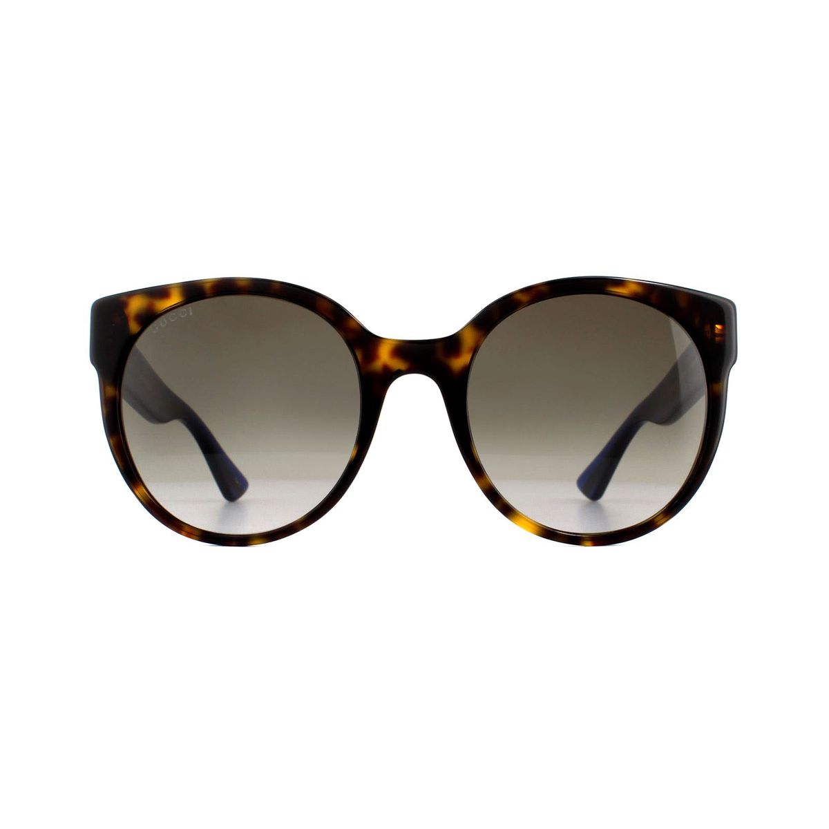 Übergroße runde Sonnenbrille in Havanna-Optik