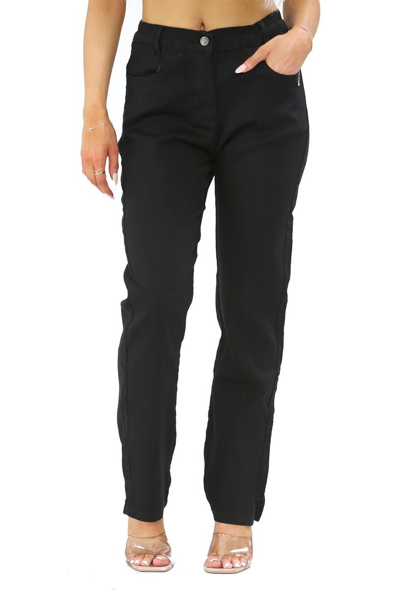 Straight Leg Jeans mit Dehnbund