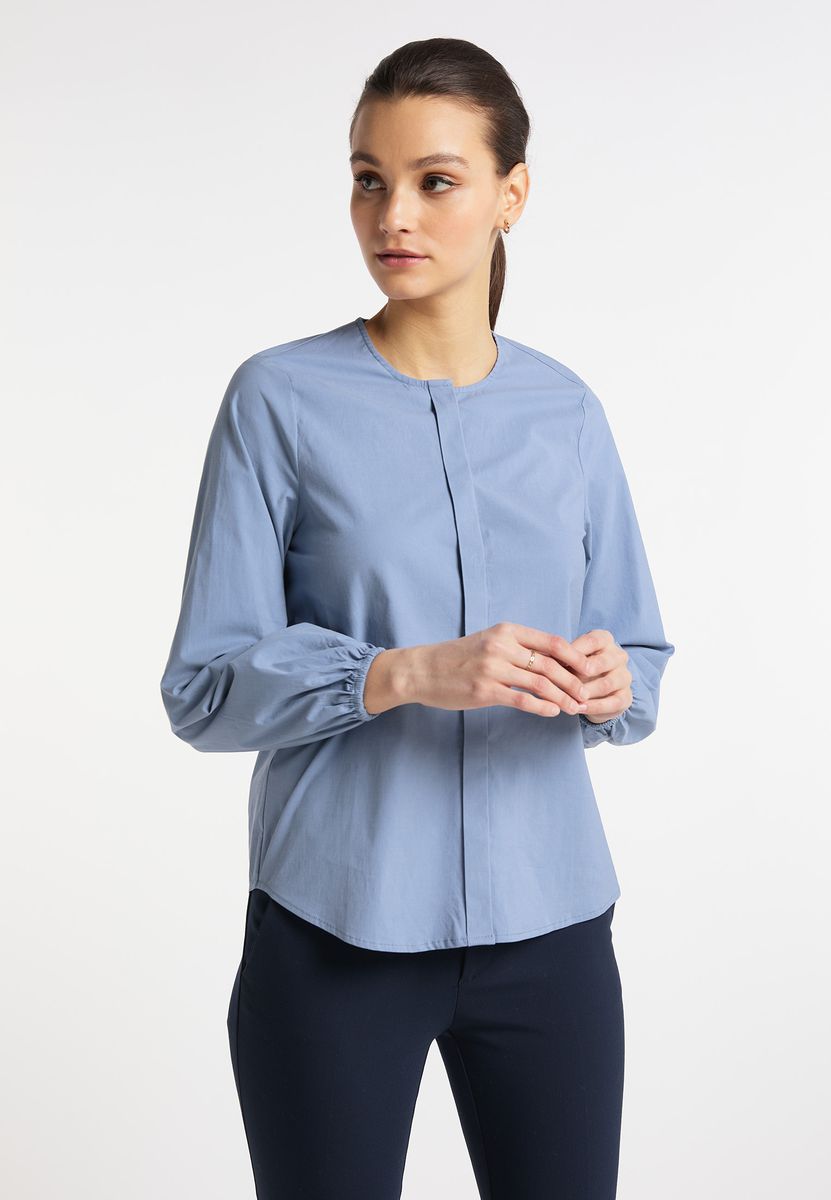 Minimalistische Stretch-Baumwollbluse