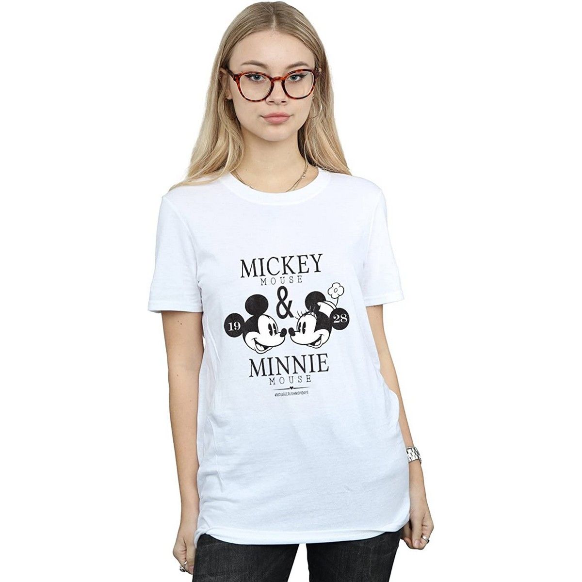Mickey und Minnie Grafik-T-Shirt