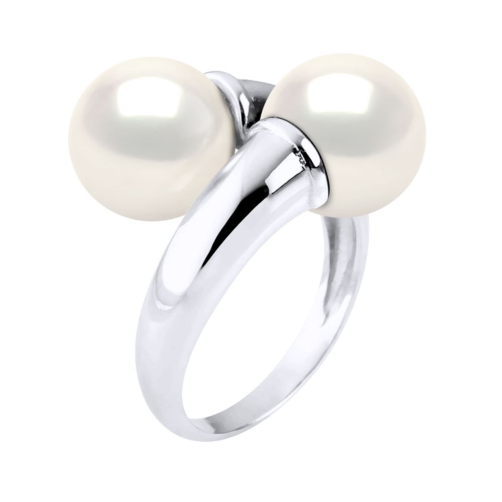 Eleganter Toi et Moi Perlenring