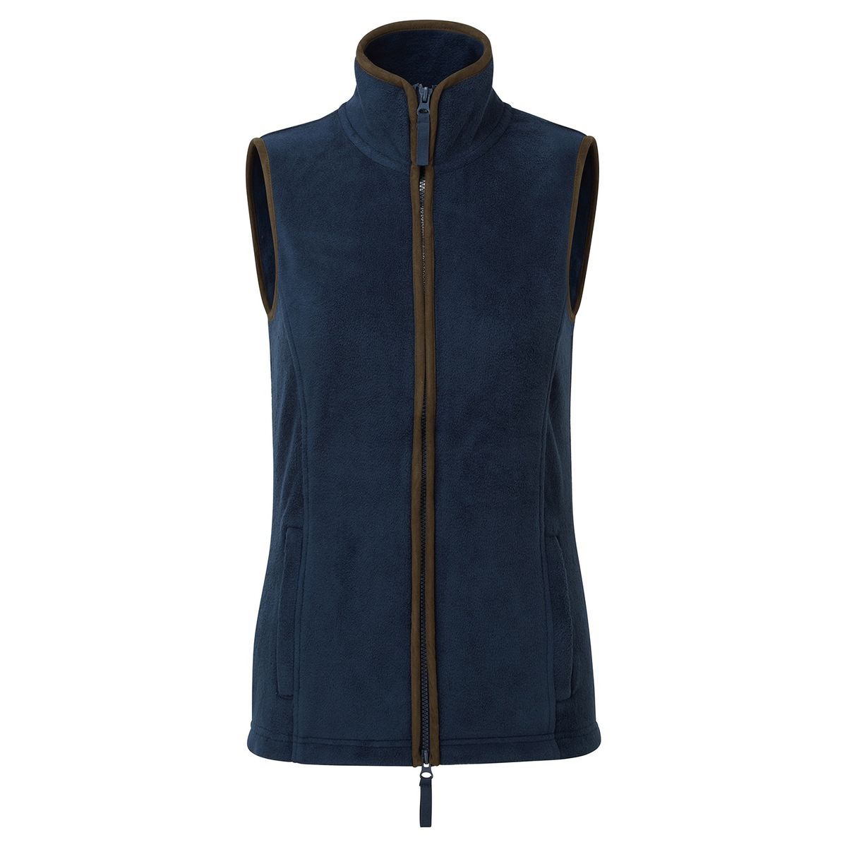 Fleece-Weste mit Kontrastpaspelierung