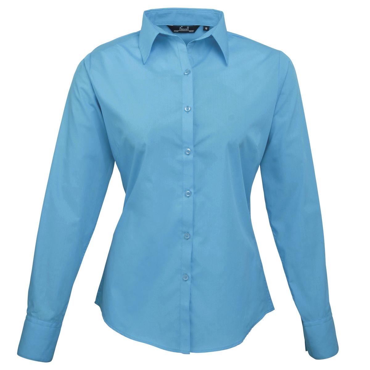 Klassische Langarm-Popeline-Bluse