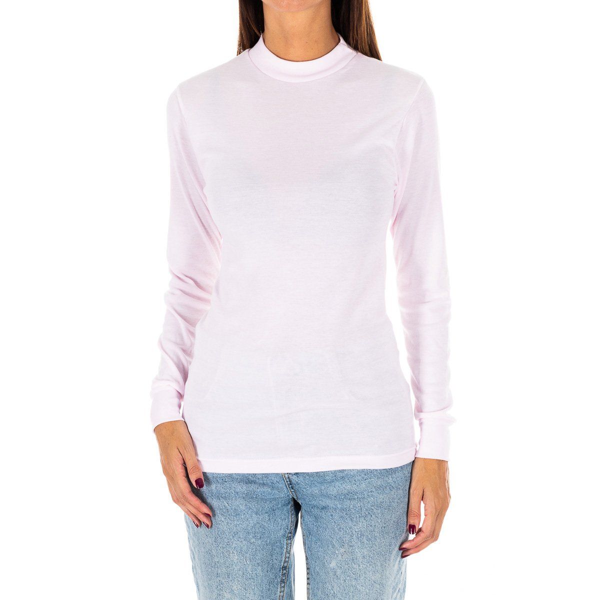 Klassisches Langarmshirt mit Stehkragen