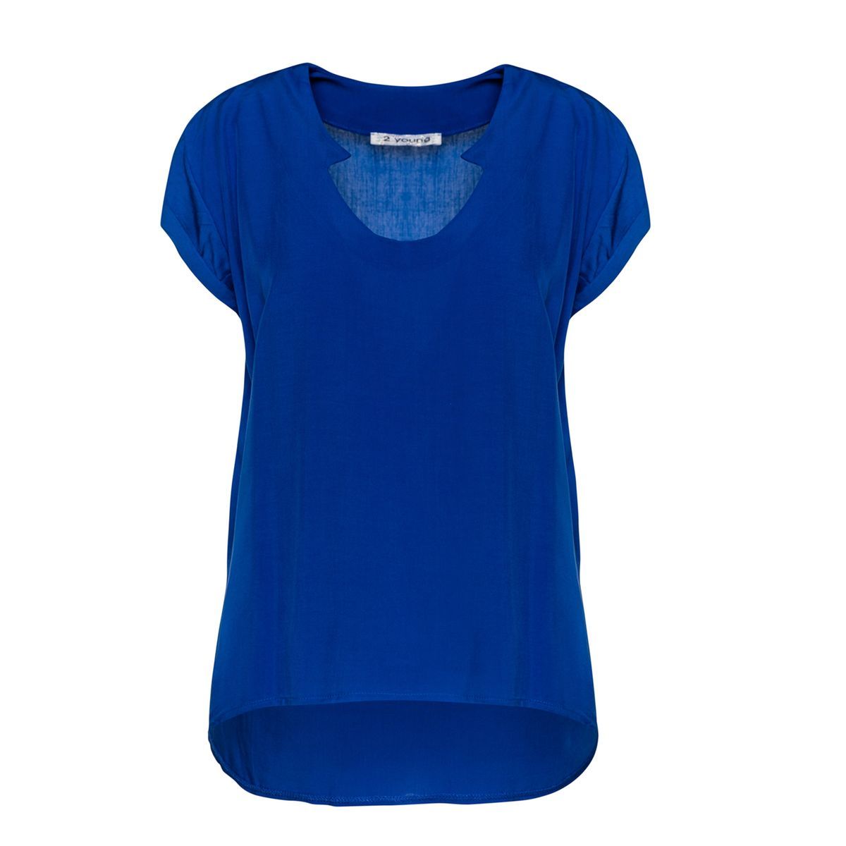 Lockere Bluse mit Kerbausschnitt