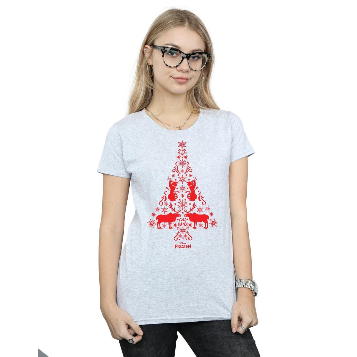 Frozen Silhouetten Weihnachtsbaum T-Shirt