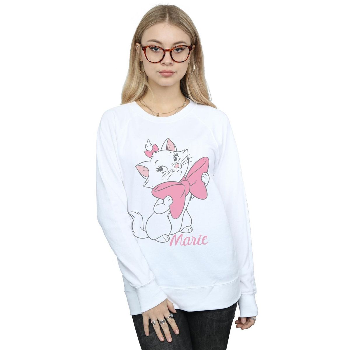 Marie Grafik-Sweatshirt mit Schleife