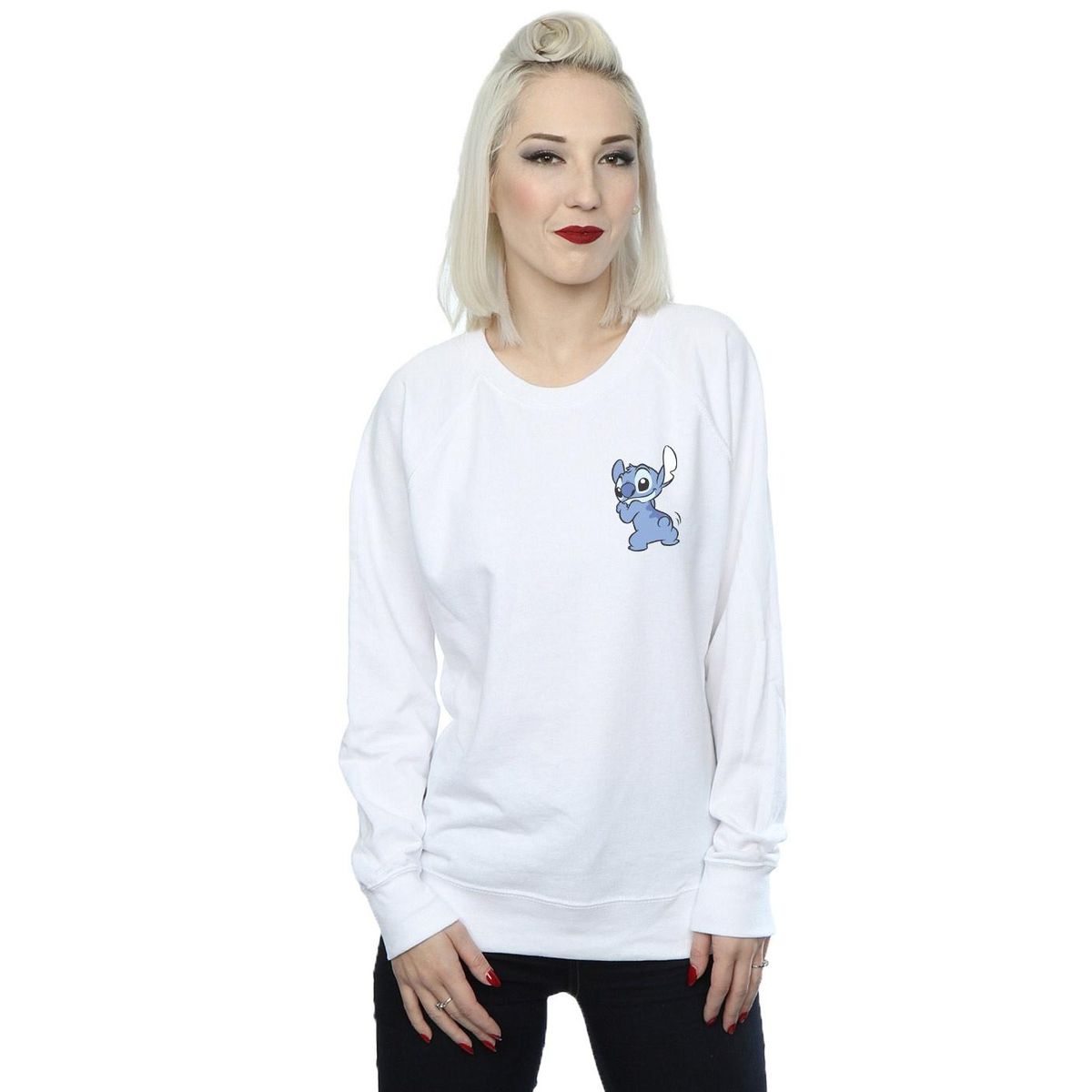 Sweatshirt mit Stitch-Grafikprint