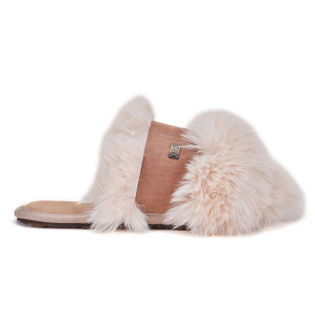 Plüschige Kunstfell Wildleder Slipper