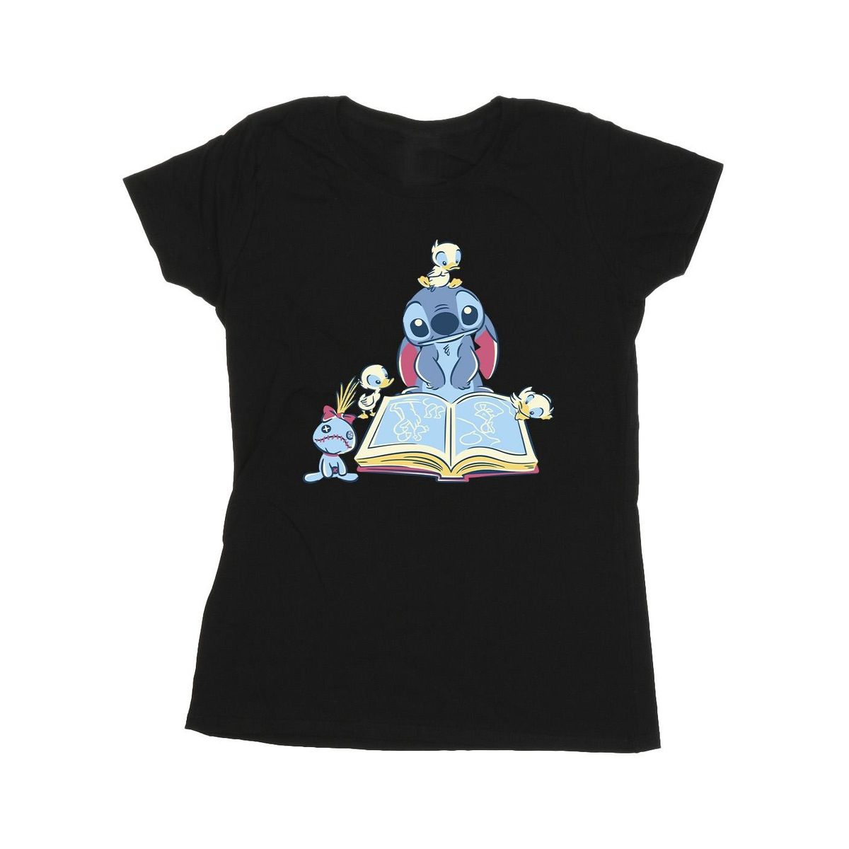 Grafik-T-Shirt mit vorlesendem Stitch