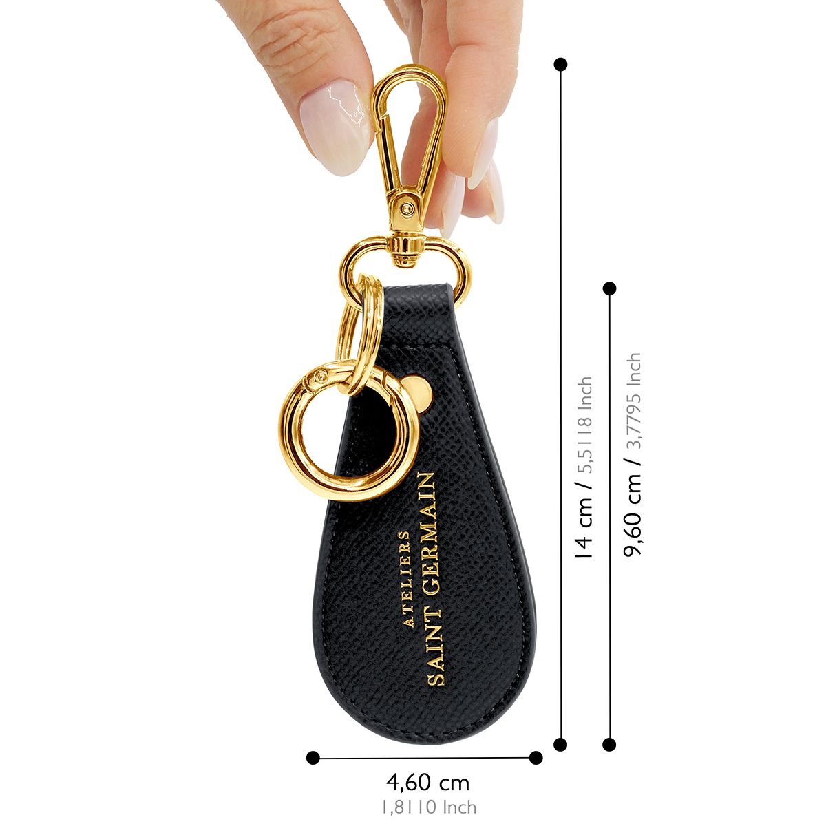 Eleganter Leder-Handtaschenanhänger