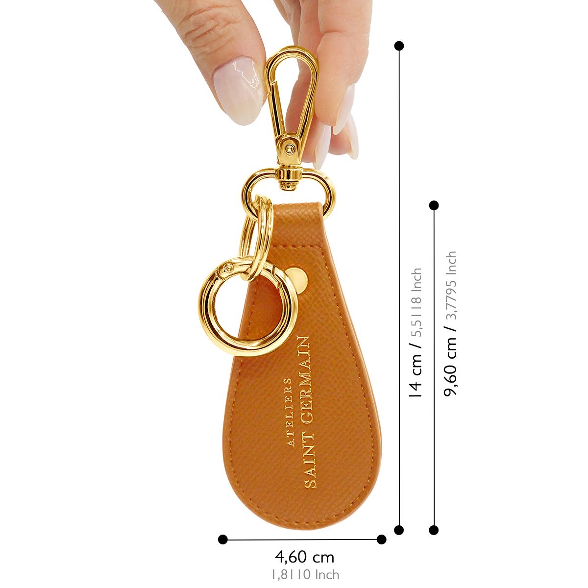 Eleganter Leder-Handtaschenanhänger