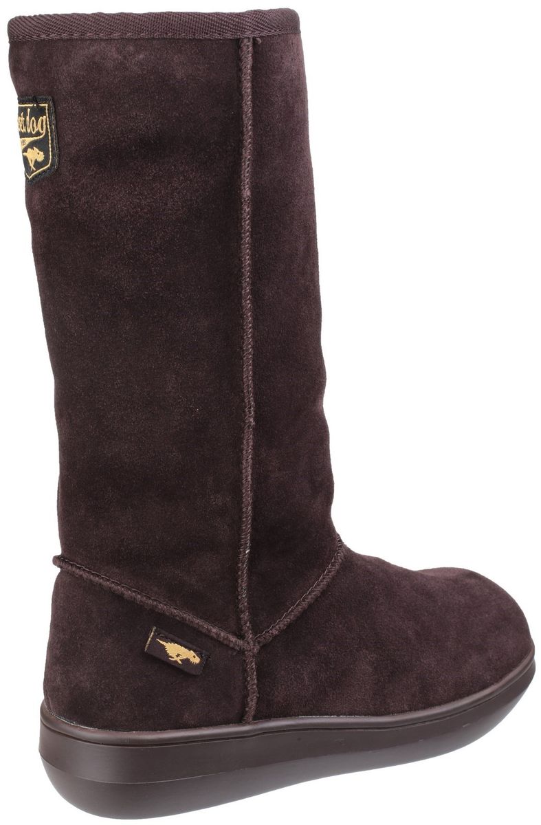 Suede-Stiefel mit Lammfell-Futter