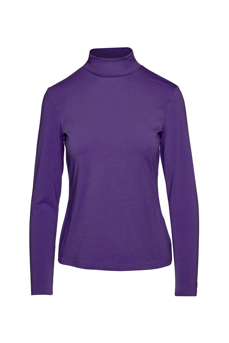 Langärmliges Jersey Rollkragen Top