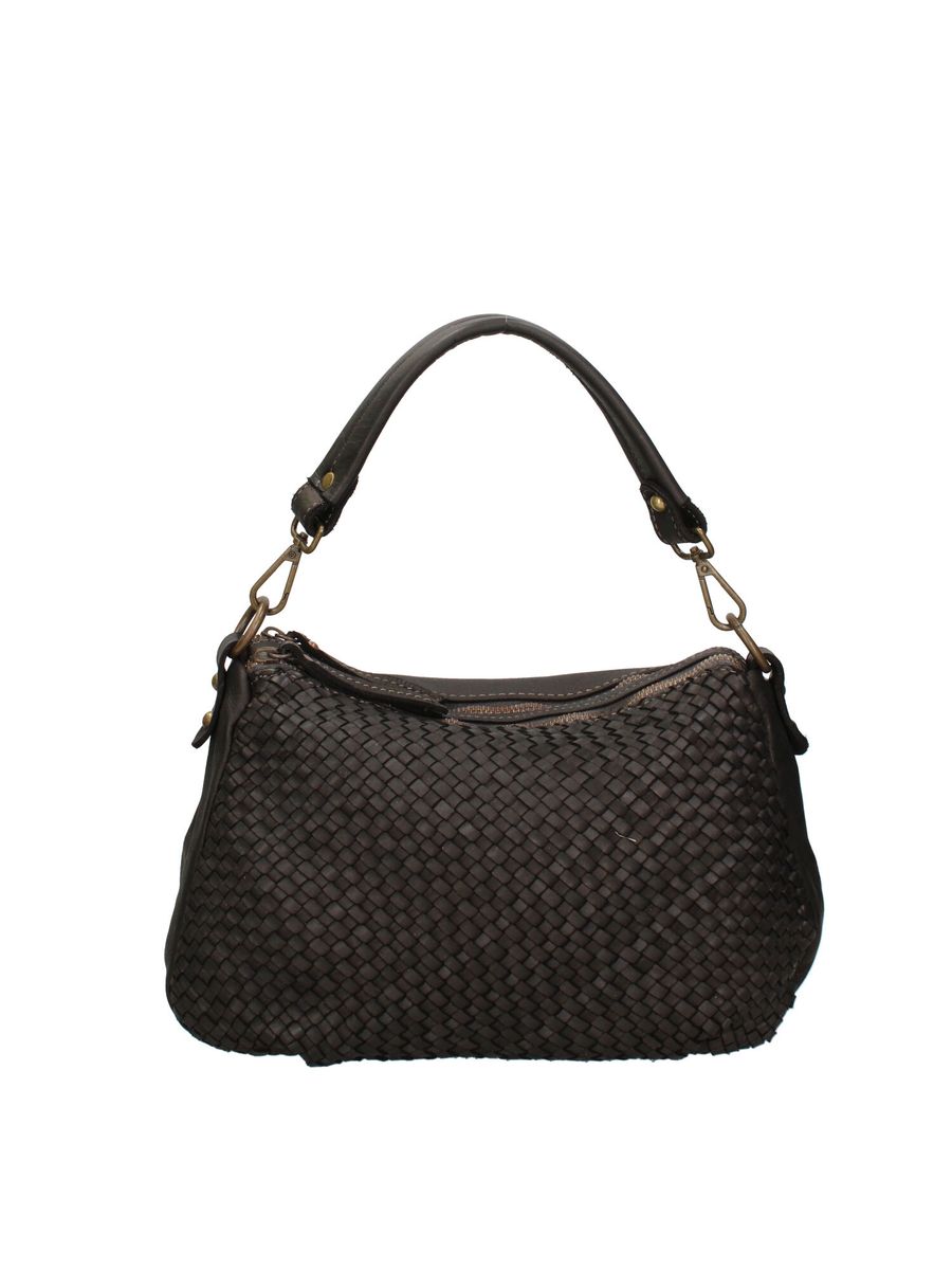 Handgefertigte Schultertasche aus geflochtenem Leder