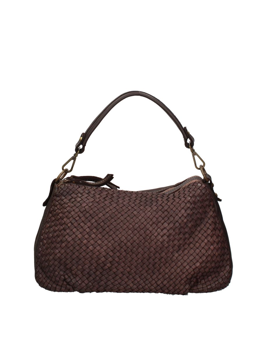 Handgefertigte Schultertasche aus geflochtenem Leder