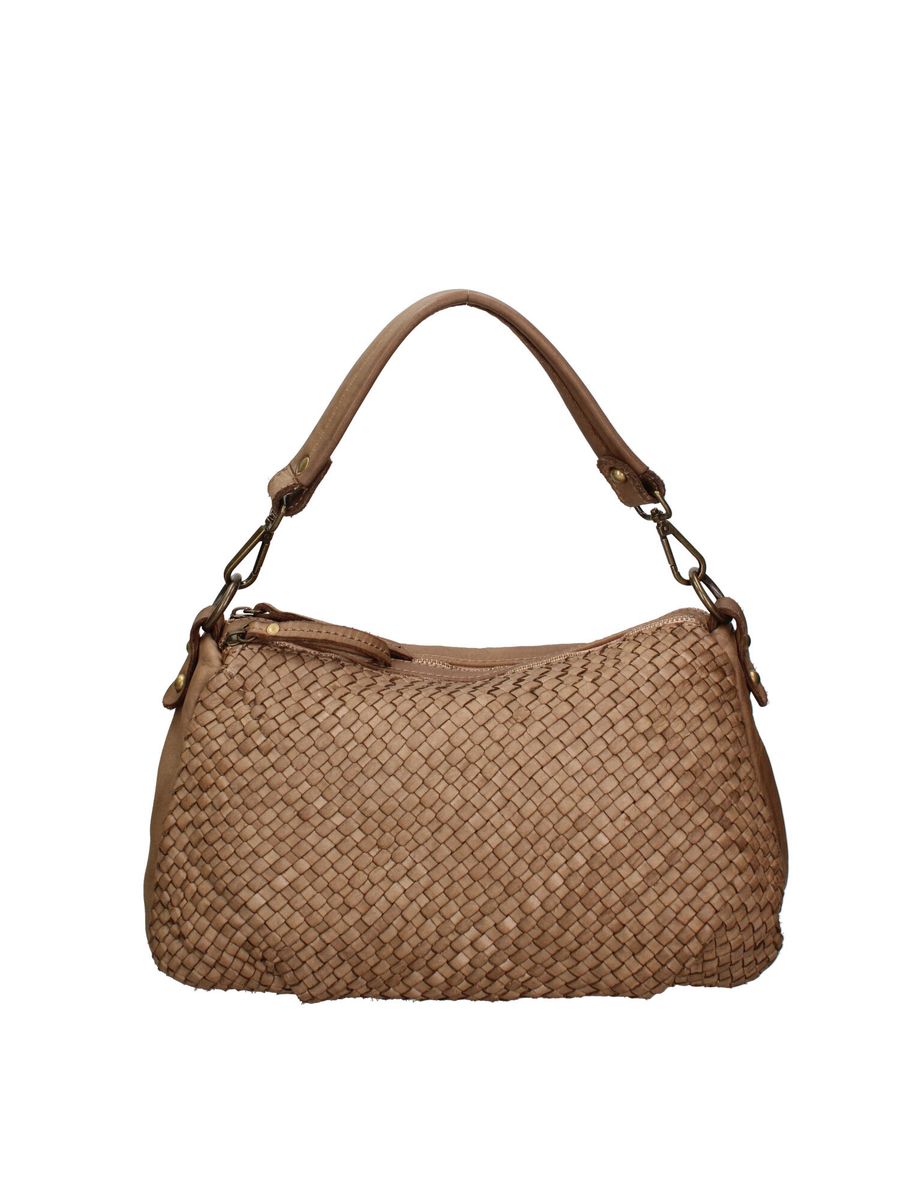 Handgefertigte Schultertasche aus geflochtenem Leder