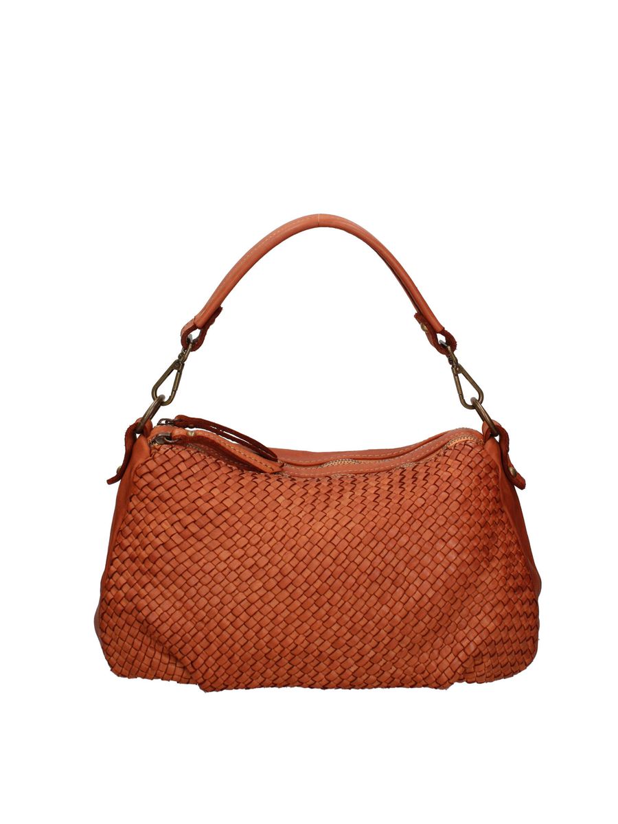 Handgefertigte Schultertasche aus geflochtenem Leder