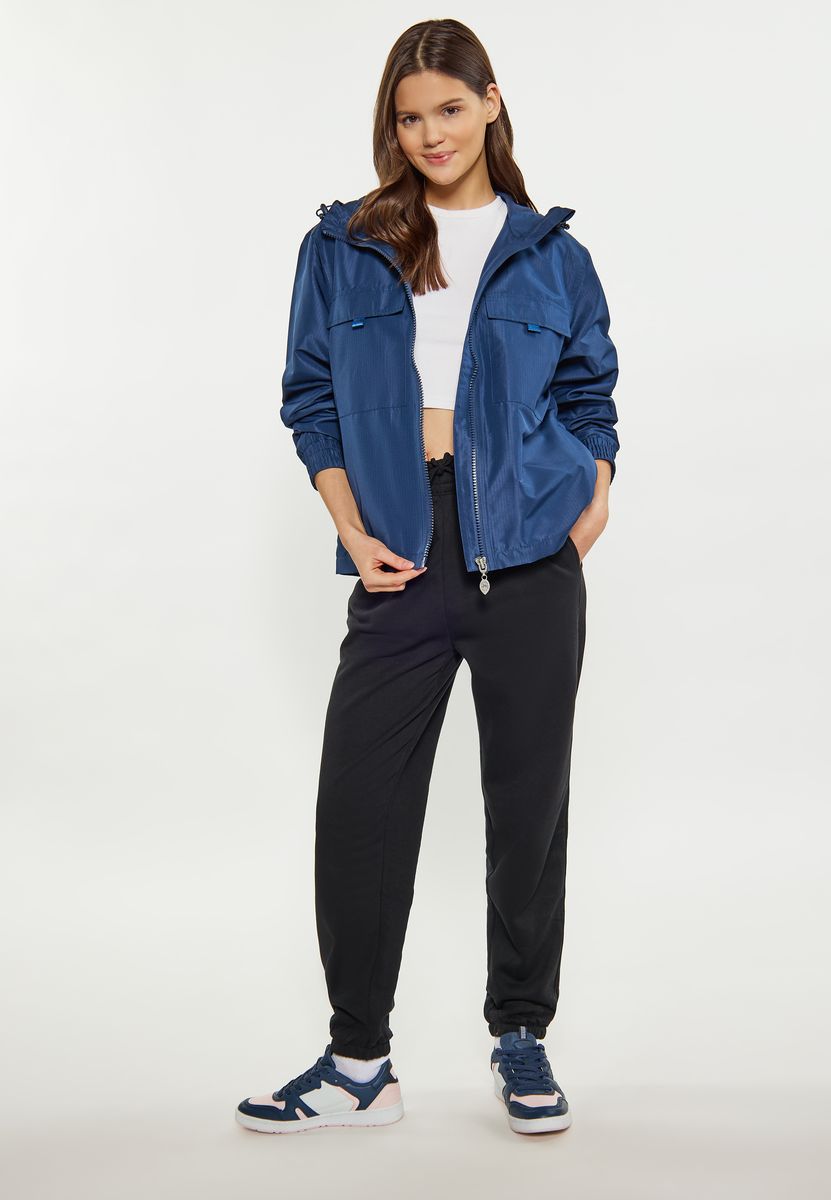 Strukturierter Anorak mit Kapuze