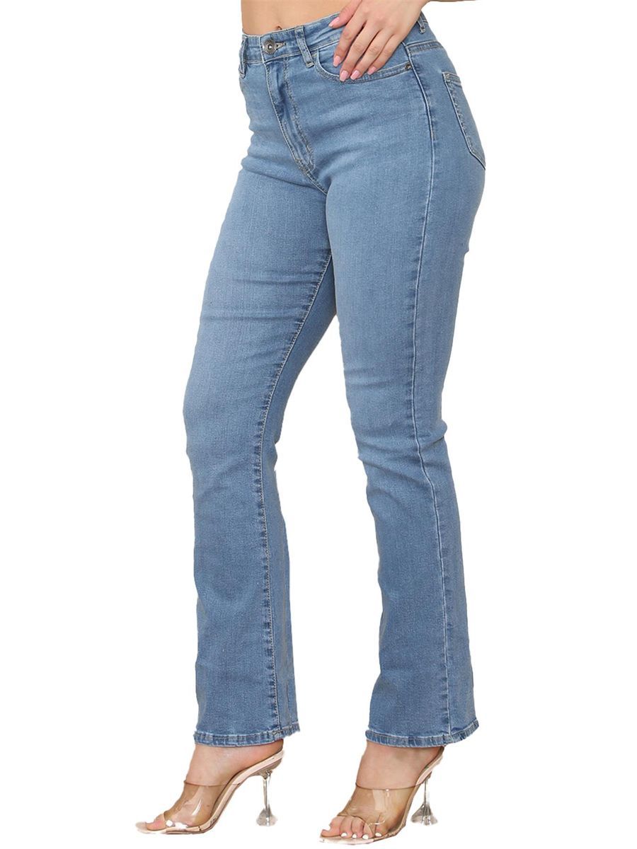Klassische Bootcut-Jeans mit mittlerem Bund